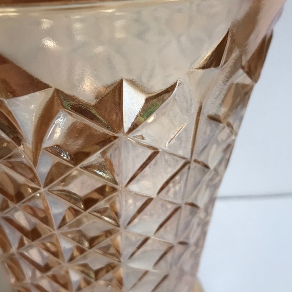 Vintage Marigold carnival iridescent trumpet vase - Picture 9 of 11